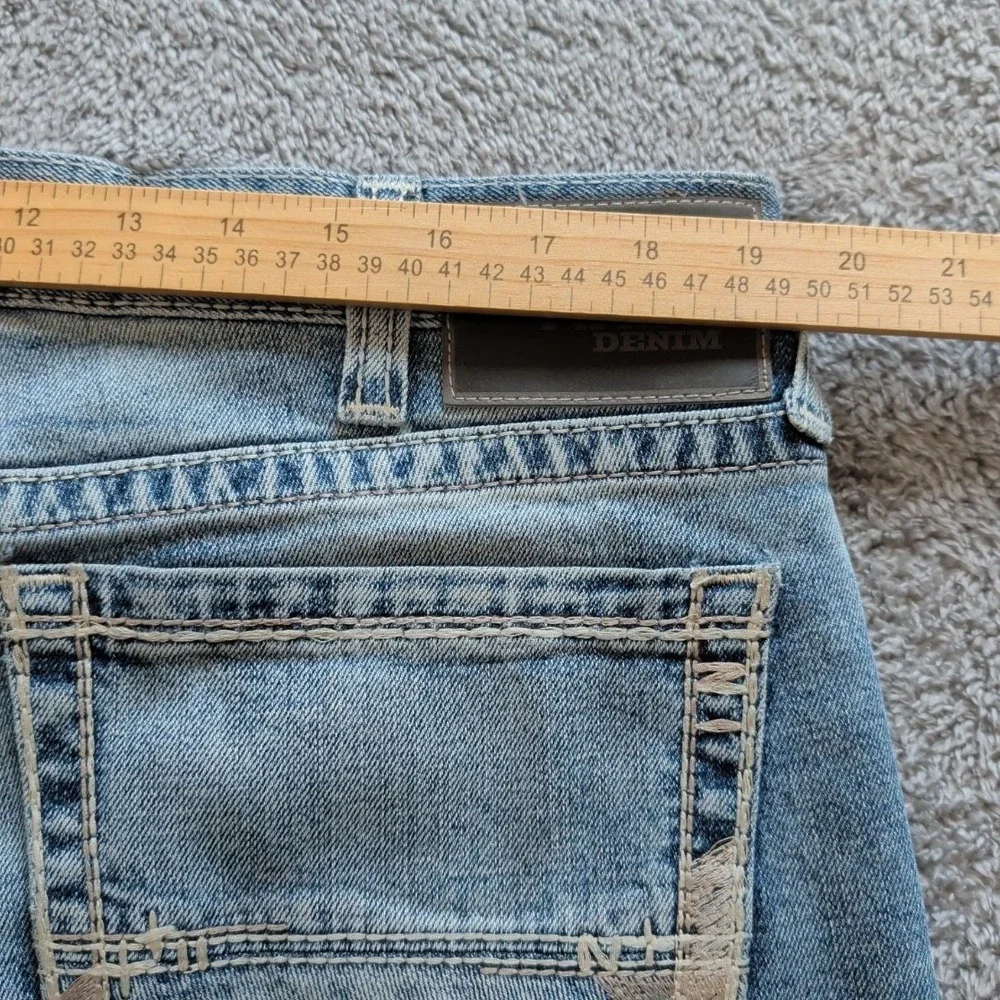 Ariat M7 Slim Fit Straight Leg Jean Mens 38x32 Light Wash Western Denim Workwear